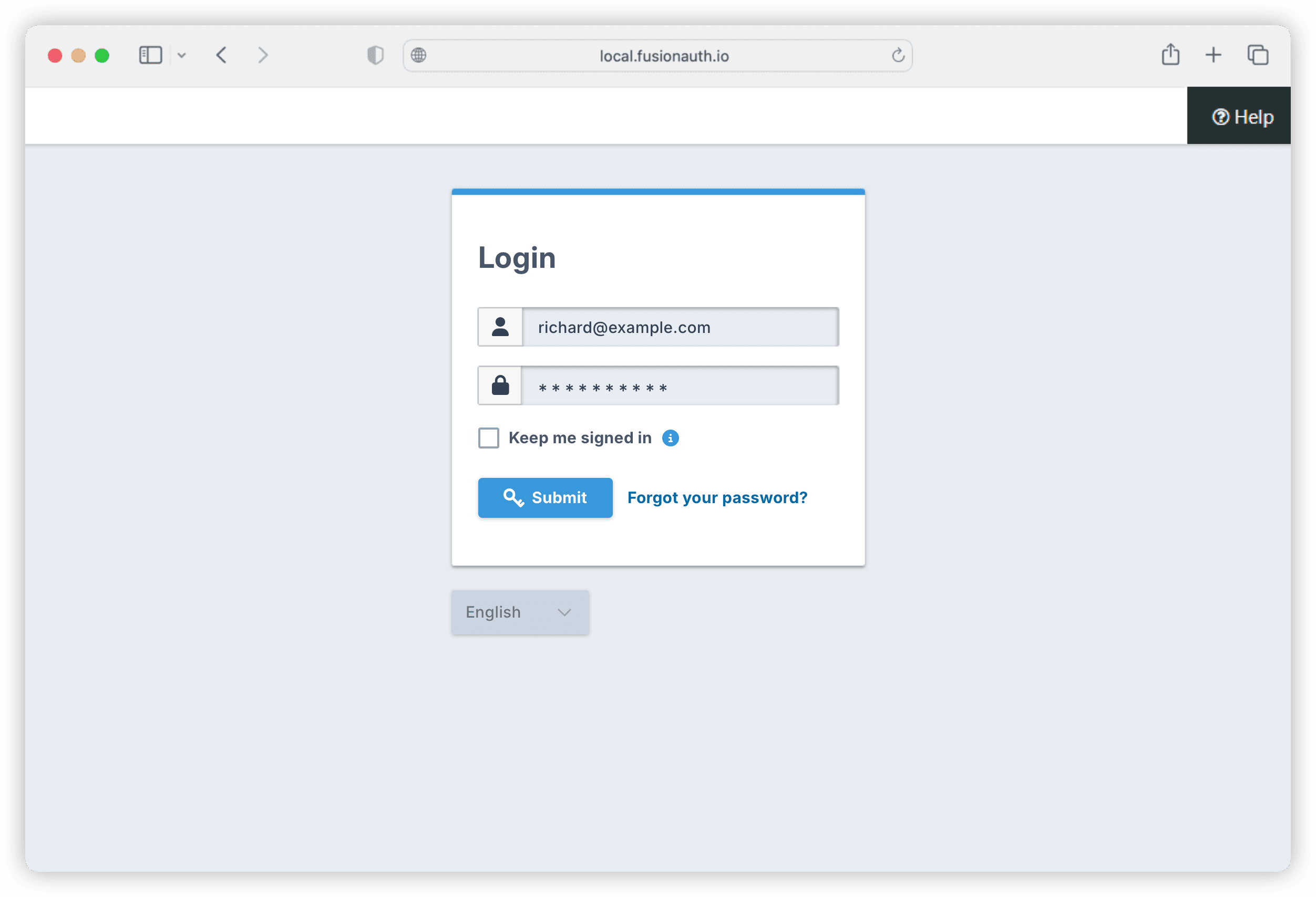 FusionAuth: Demo Application Login Demo application login