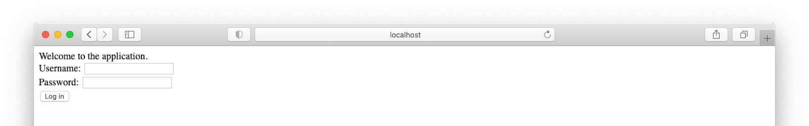 The login screen for the legacy PHP application.