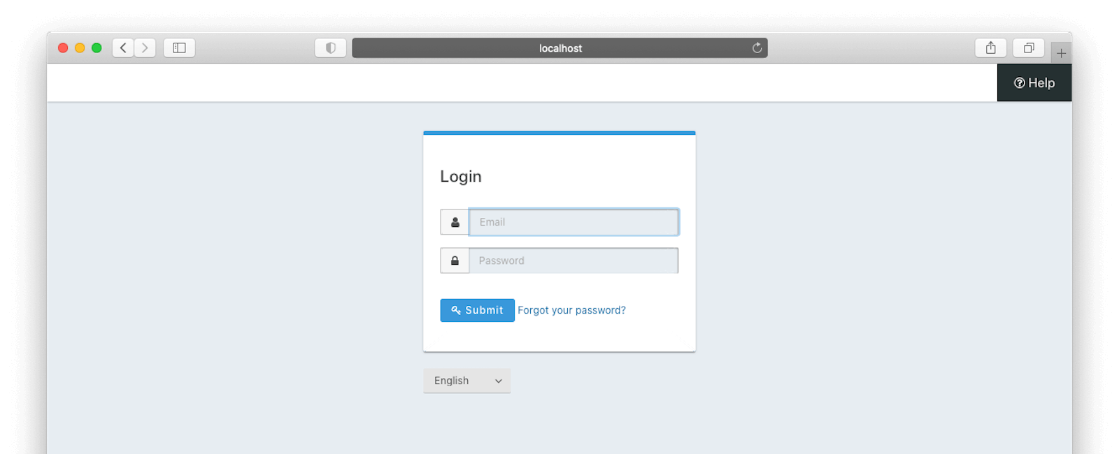 The screen a user sees when logging in.