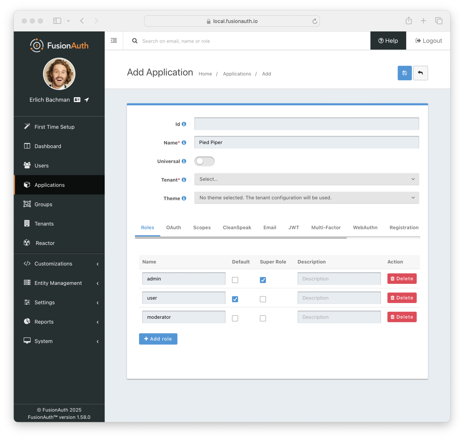 Create an Application