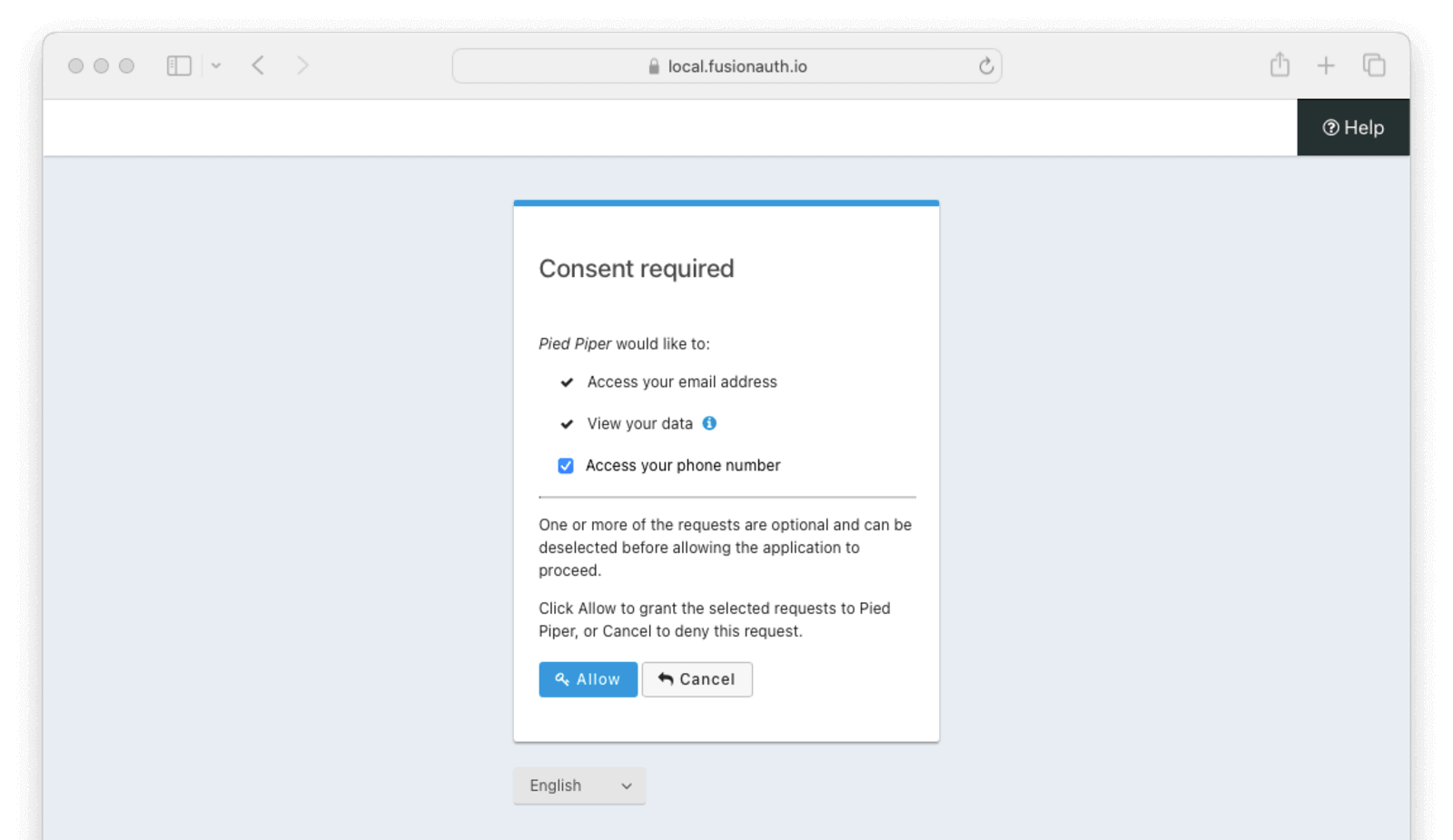 Scope Consent Prompt