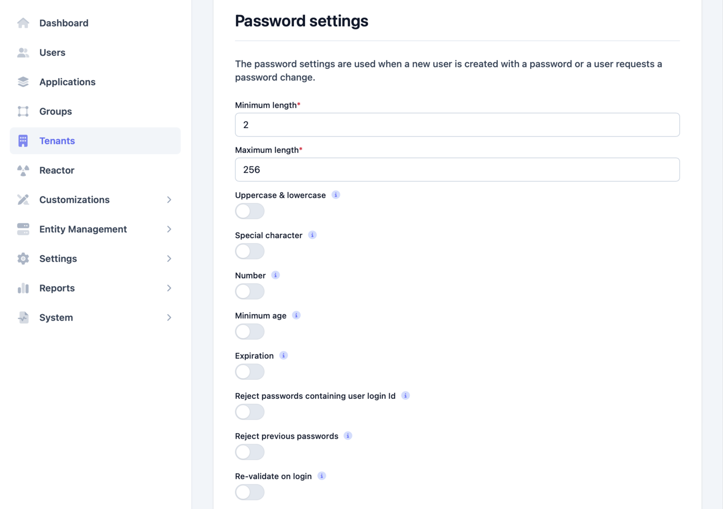 Tenant Configuration - JWT