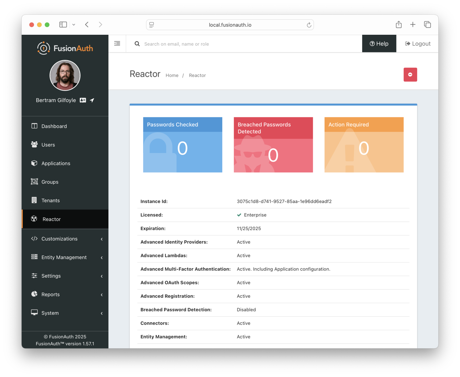 An activated license.