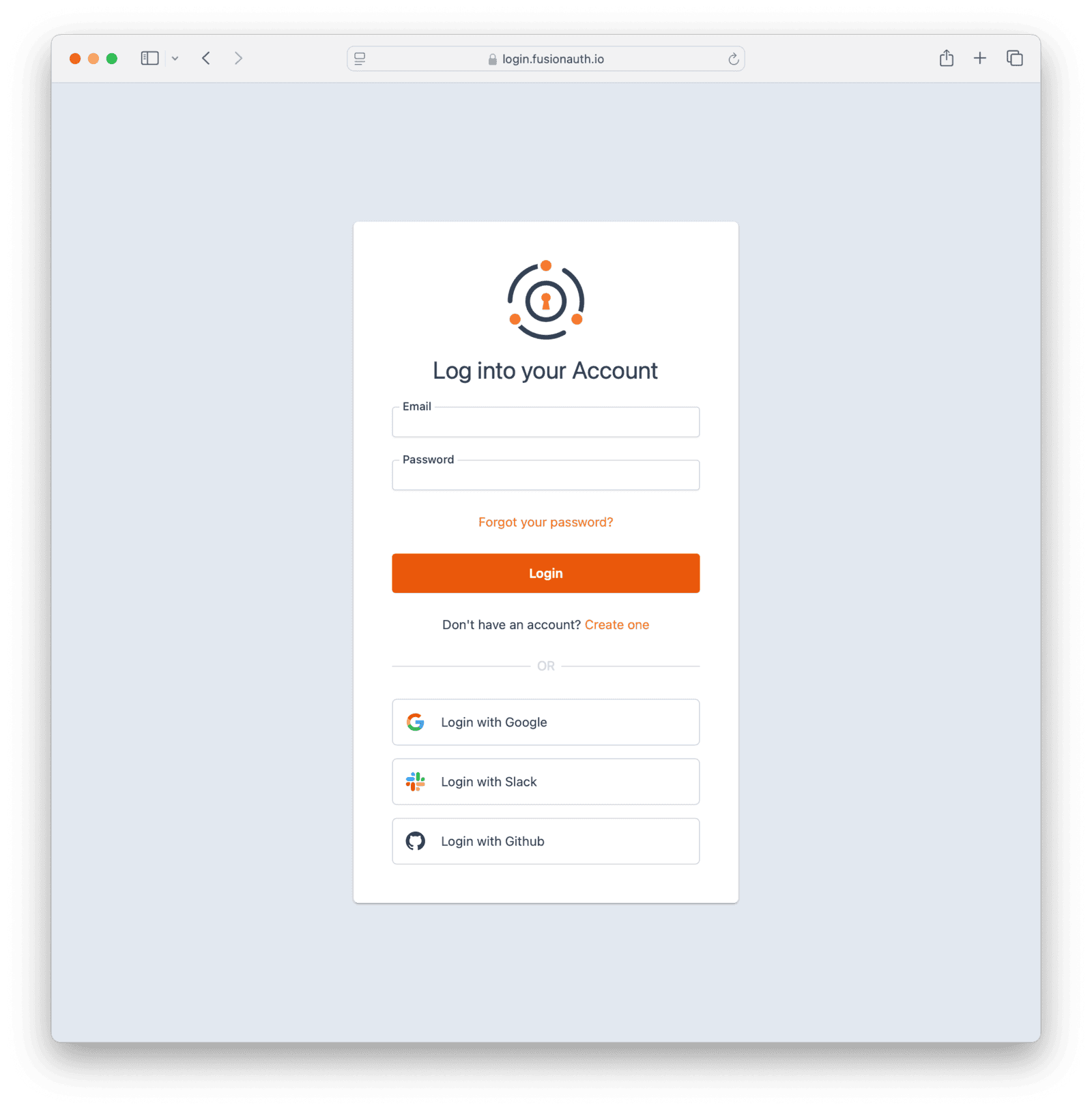 Log in to your account