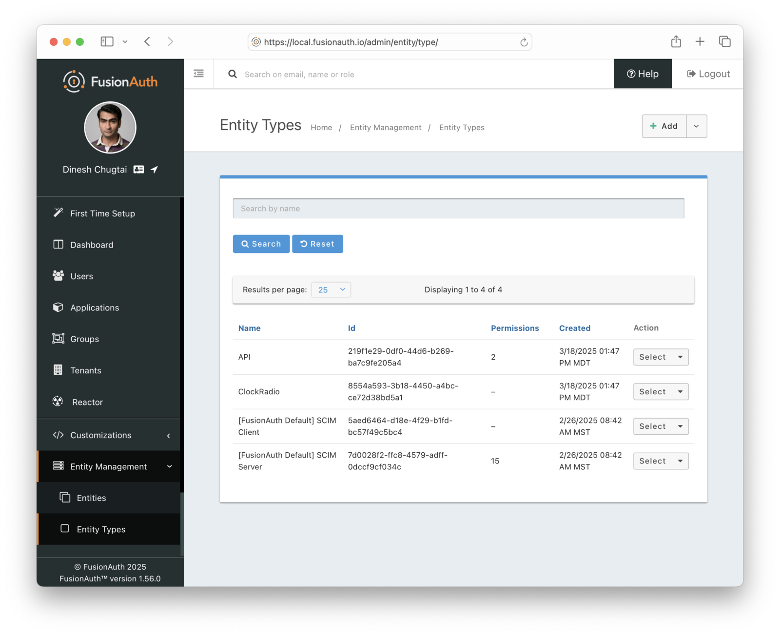 Entity types for digital twins.