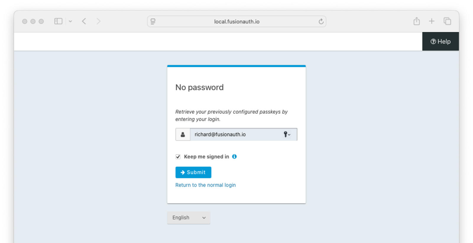 WebAuthn Bootstrap Login