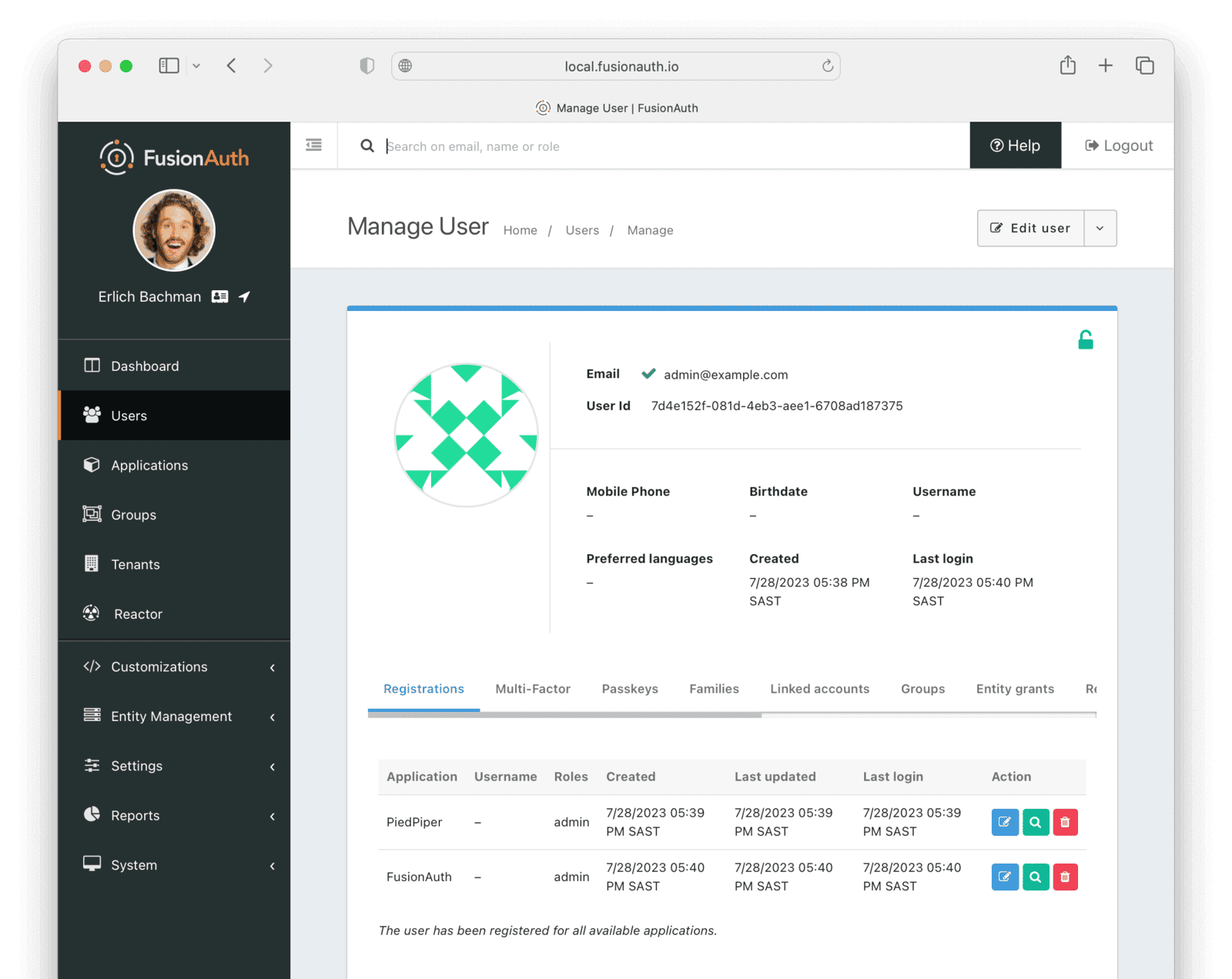 Create an Administrative User in FusionAuth