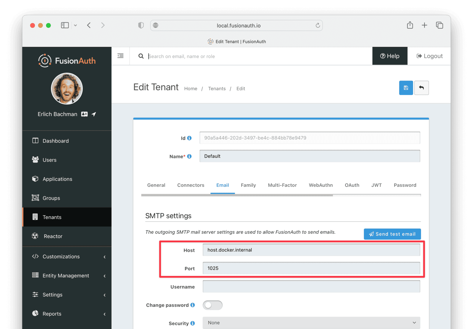 Enabling SMTP Settings in FusionAuth