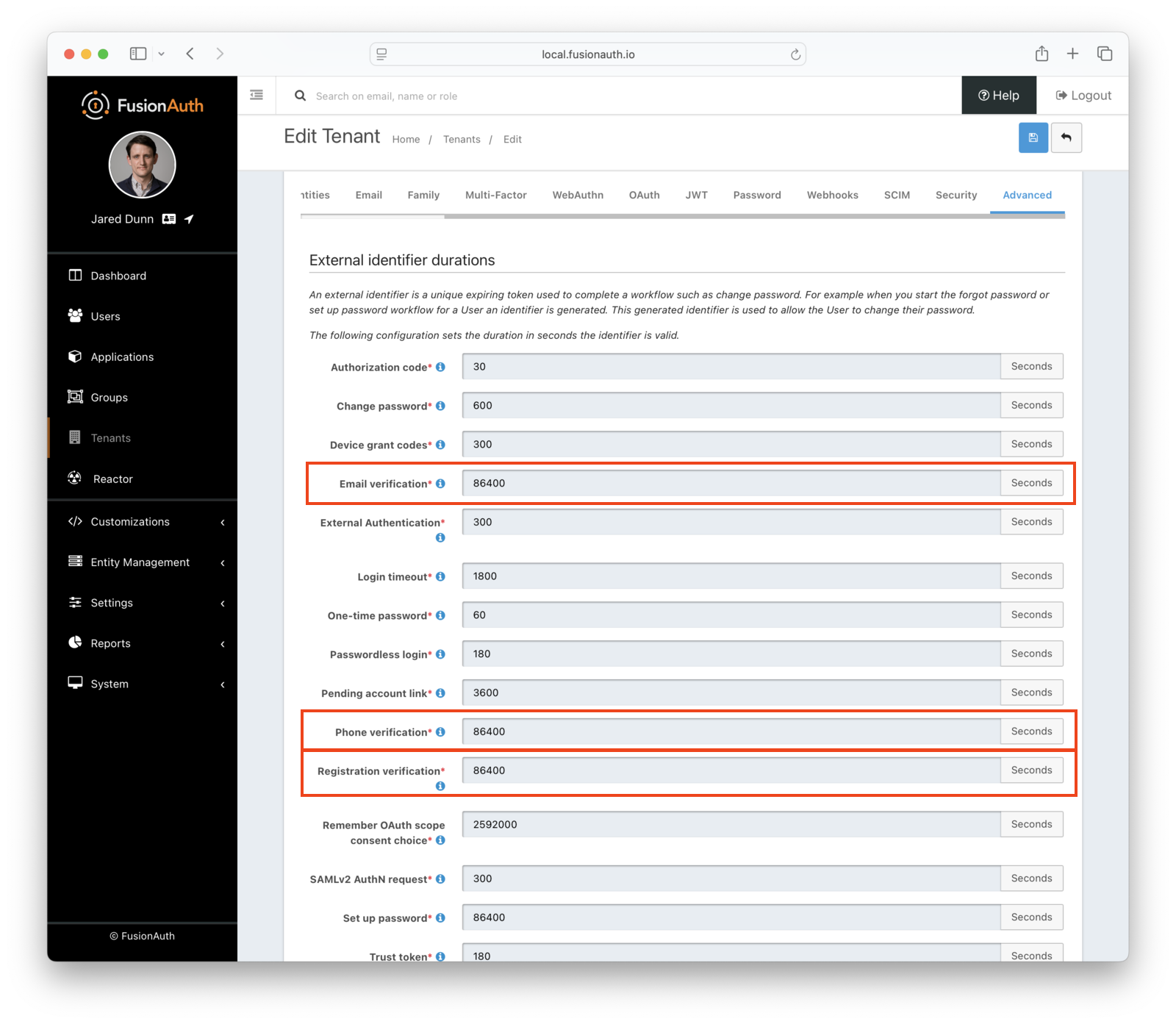 Tenant Email Timeouts Screenshot