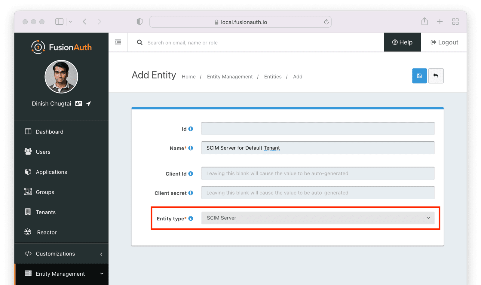 The details of the SCIM server entity.