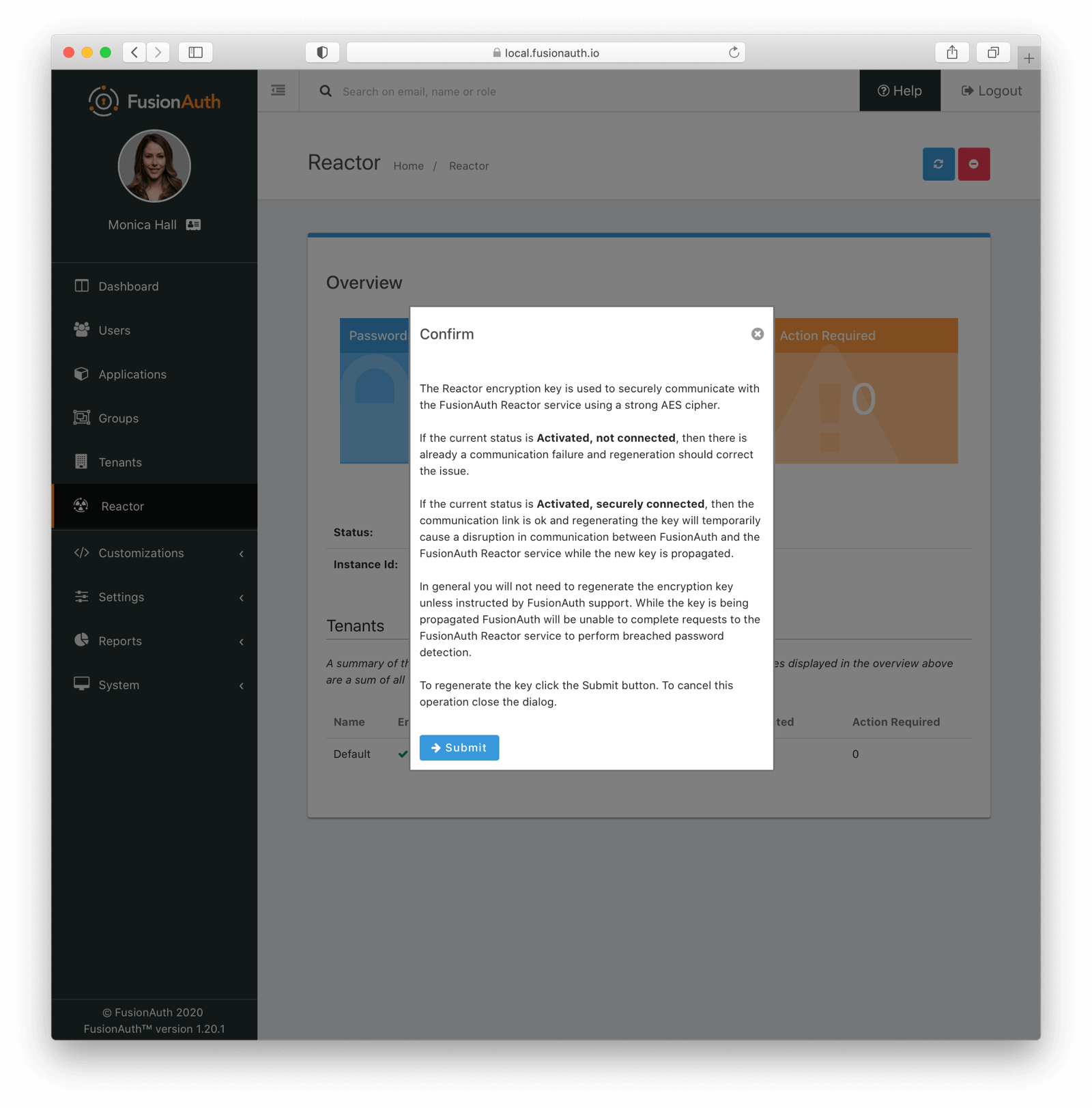 Regenerating the AES key.